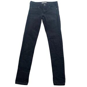 Banana Republic Womens Jeans Size 25 Skinny Mid Rise Black Denim Casual Ankle